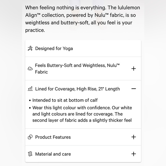 Lululemon Align HR Crop 21” Pastel Blue size 12 NWT - Picture 7 of 7